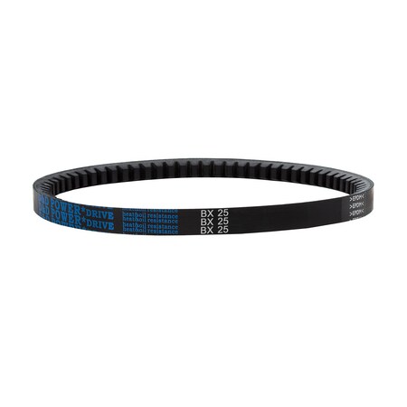 D&D BX25 Cogged, Classical V-Belt, 28 in Outside Length, 21/32 in Top Width, 13/32 in Thickness, 1 Ribs BX25